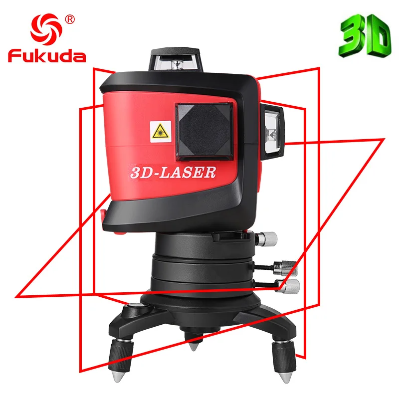 

Fukuda Brand 12Lines 3D MW-93T-R-LI line laser Self-Leveling 360 Horizontal And Vertical Cross Super Powerful red Laser level