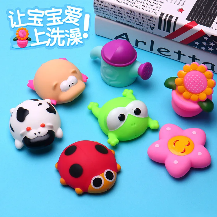 

Summer baby bath toy cartoon animal water spray shower gel toy children bath room play water toys/figure