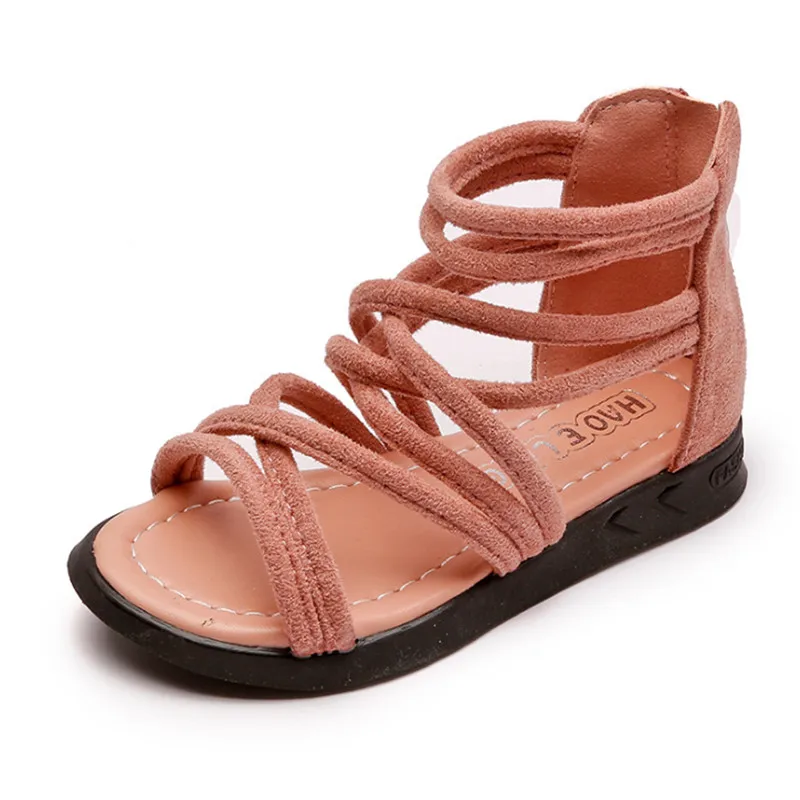 

Teenager Girls Roman Sandals Shoes, 2018 New Designer Summer Beach Baby Kids Toddler Children Flat Sandal Fit 4 -15 Years Old