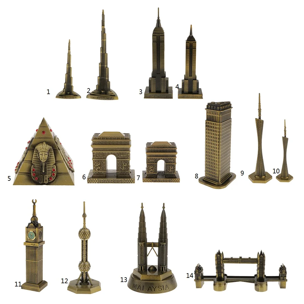 Souvenir Building Metal New York Flatiron Building Model Desk Decor -18cm