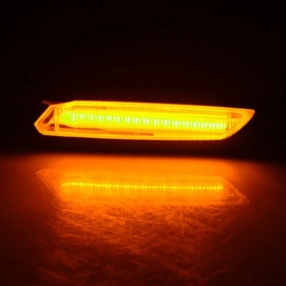 2XDynamic Светодиодный Боковой габаритный указатель огни Поворотная сигнальная лампа с обманкой для BMW 1 3 5 серии 328i 325i 335i E90 E91 E92 E93 E60 E61