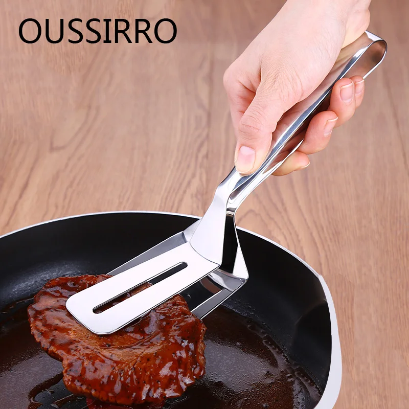 

BBQ Clip Stainless Steel Food Tong Shovel Spatula Multipurpose Bread Meat Vegetable Clamp Home Camping Cooking Tools Kitchenware