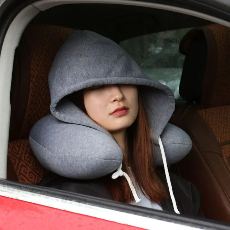 2019 мягкие с капюшоном U-подушка тела подушка для шеи сон дома самолет Автомобильные путешествия подушки аксессуары