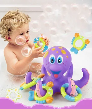 

QWOK Small size bathroom octopus toys for children baby shower bathtub toys (small size)
