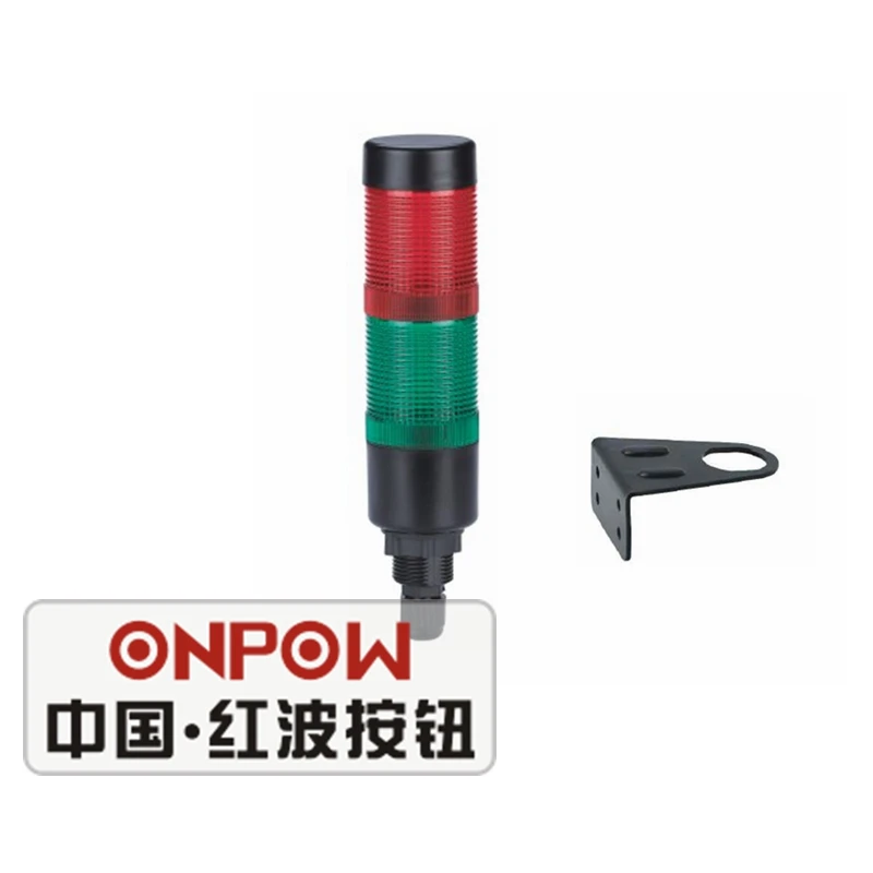 Сигнасветильник лампа ONPOW 40 мм Предупреждение 2 слоя красный зеленый непрерывный
