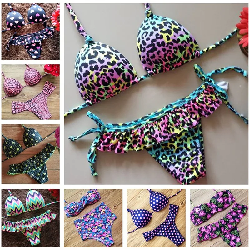 

2017 Women Sexy Bikinis Swimwear Women's Swimsuits Beach Swim Two-piece Suit Sequin Brazilian Female Bikini Set May Suit ZY002