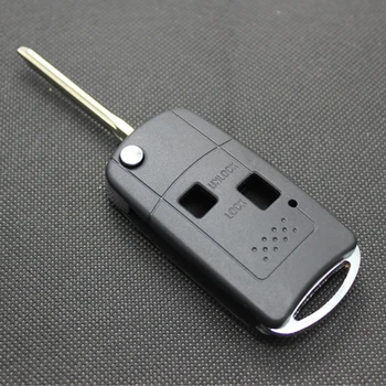 

AURONOVA New Upgrade Folding Key Shell for Toyota Camry Corolla Reiz Prado Vios Land Cruiser 2 Buttons Remote Car Key Case