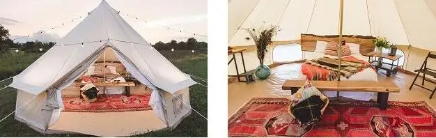 Dream House роскошный водонепроницаемый Семейный Кемпинг зимний Glamping хлопок холст юрта колокольчик палатка с москитным экраном двери и окна