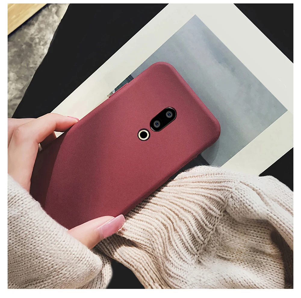 Mature and Elegant Matte Silicone Soft Case for Meizu 16th 16 15  Plus Note 9 8 Protective Cover Meizu M8 lite M8c M6 M6t M6s X8 (7)