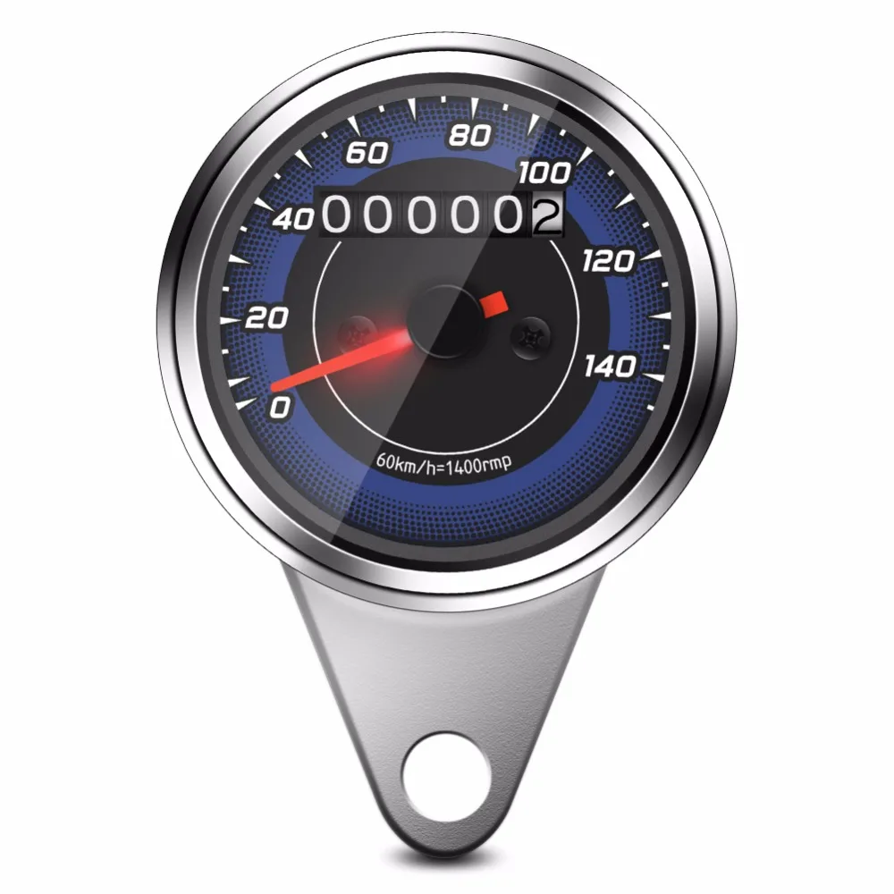 1pc Universal Motorcycle Odometer Motorbike Speedometer Gauge K/MH Speedo Meter Odometer Speed
