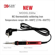 60 Вт термостатическая пайка Утюг светодиодный цифровой Регулируемый паяльник Сварка при постоянной температуре паяльная станция Инструменты для ремонта
