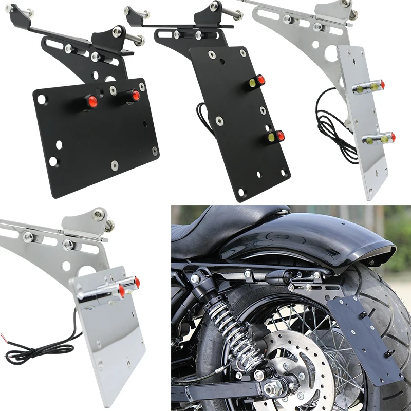 Nuoxintr мотоциклетные задние светильник Боковое крепление Кронштейн номерного знака для Harley Sportster XL883 XL1200 Iron883 1200 72 48
