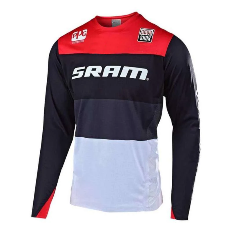 

Wholesale motorcycle Jersey FOR Skyline Air MTB DH MX Bicycle Cycling Bike downhill fit SRAM Jersey quick dry ice cold feel