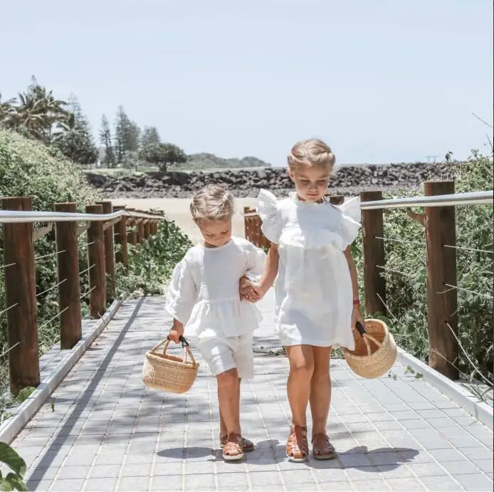 

2018 European&America Summer Girl Dress Toddler Baby Kids Girl Pirncess Ruffles Dress Girl Clothings