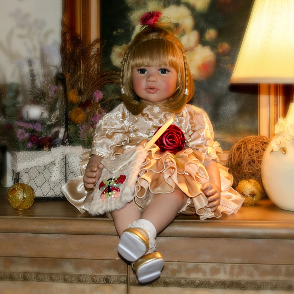 Светлые волосы Blue Eyes Baby Alive силиконовые возрождается малышей принцесса девушка