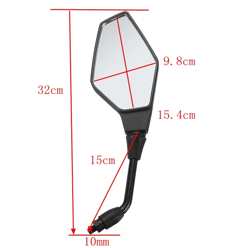 10 мм руль мотоцикла зеркало заднего вида зеркала заднего вида Универсальный Для Honda/Kawasaki/Yamaha/Suzuki/KTM черный