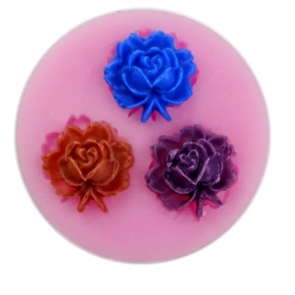 

Free Shipping Round Silicone 2 Pages Small Flower Baking Fondant Cake Mold DIY Chocolate Cookies Pastry Soap Pudding Mould Gift
