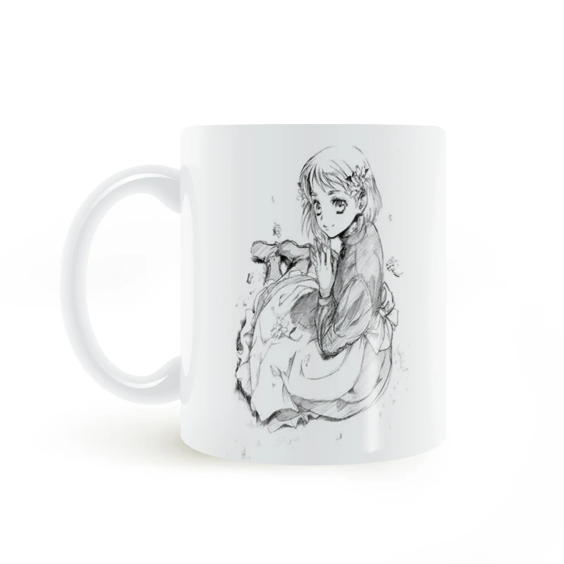 

Anime Cute Sketch Girl Sufi Miss Mug Coffee Milk Ceramic Creative DIY Gifts Home Decor Mugs 11oz T306