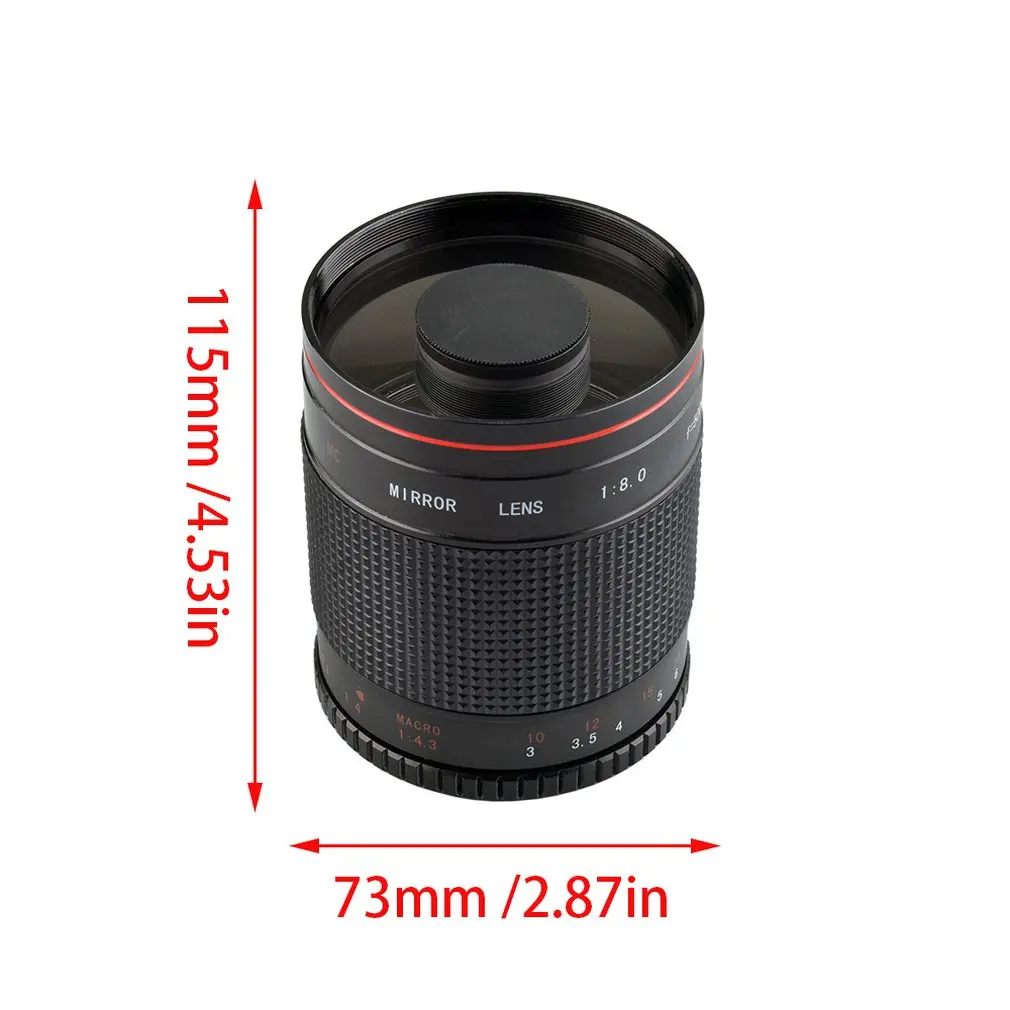 Портативный сверхдлинный фокусный объектив 500 мм F/8 ультра-длинные фокусные линзы для Canon/Pentax/M4/3/SONY/NEX высокой производительности