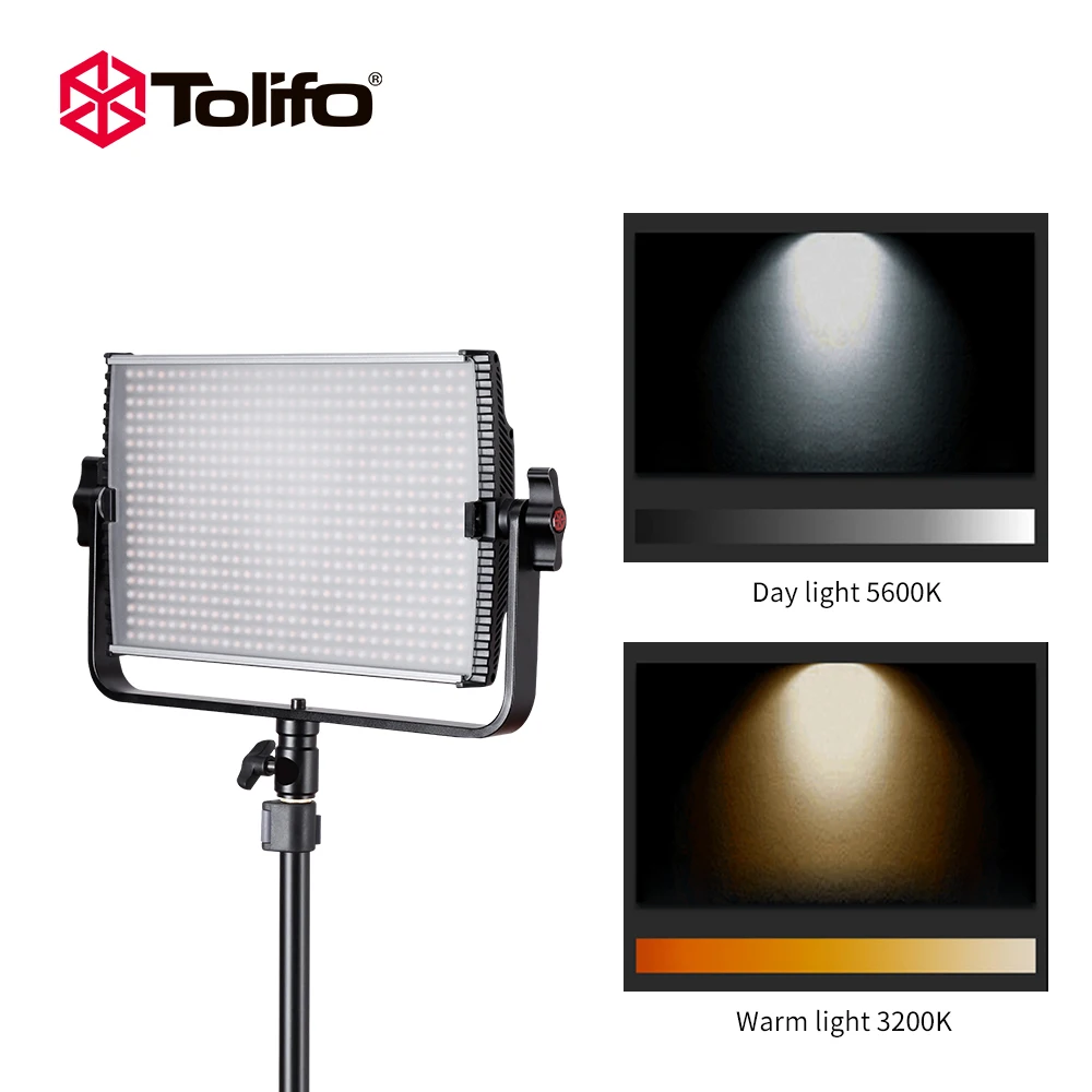 

Dimmable Bi-Color 600 LED Video Light 3200-5600K CRI 96+ LED Panel with U Bracket for YouTube Studio Photography Video Shooting