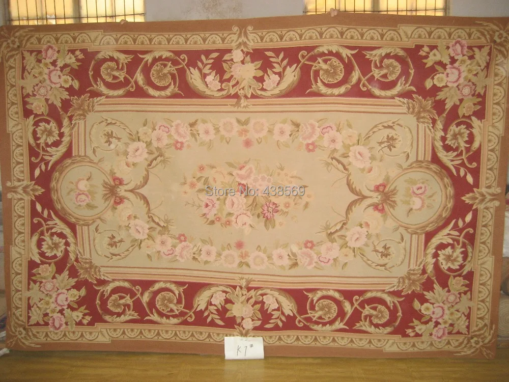Бесплатная доставка 6 56 'x 9 84' Aubusson ковры шерстяные aubusson коврики с дизайном
