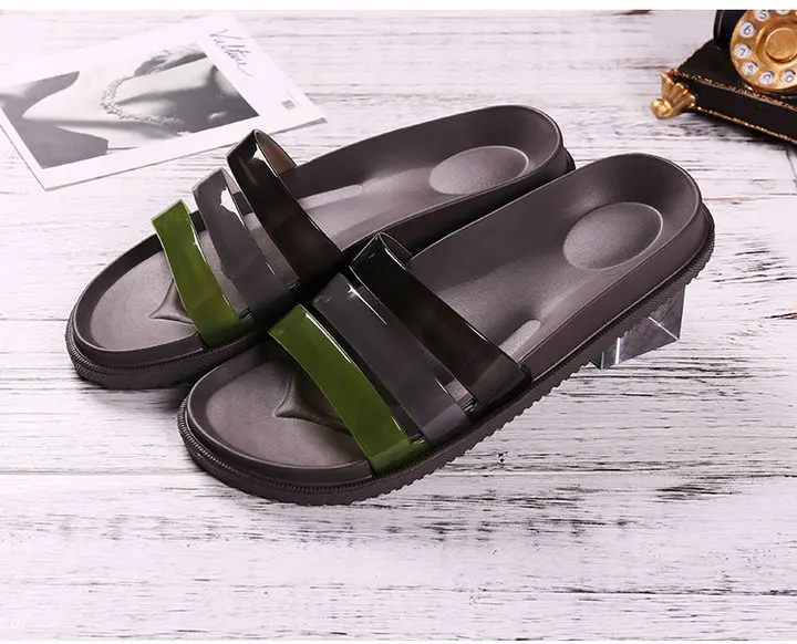 Hot Selling Men Slides Summer Beach Cool Men Outdoor Indoor Dual Purpose Flat Slipper Bathroom Antiskid Slippers (8)
