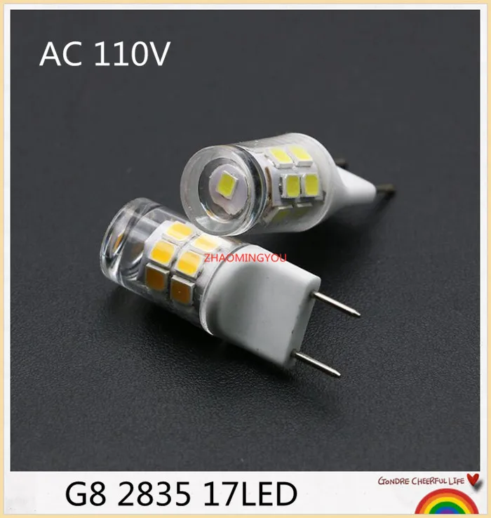 G8 4 Вт Светодиодная лампа 110 в 120 В 2835 SMD 17LED s 40 галогенная сменная теплый белый