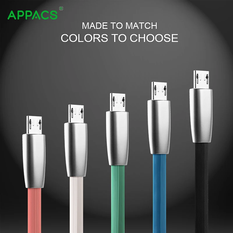 

APPACS 3D Micro USB Cable 2.4A Zinc Alloy Micro Cable for Galaxy Fast Charger Cable for Xiaomi for Huawei Mobile Phone Cord
