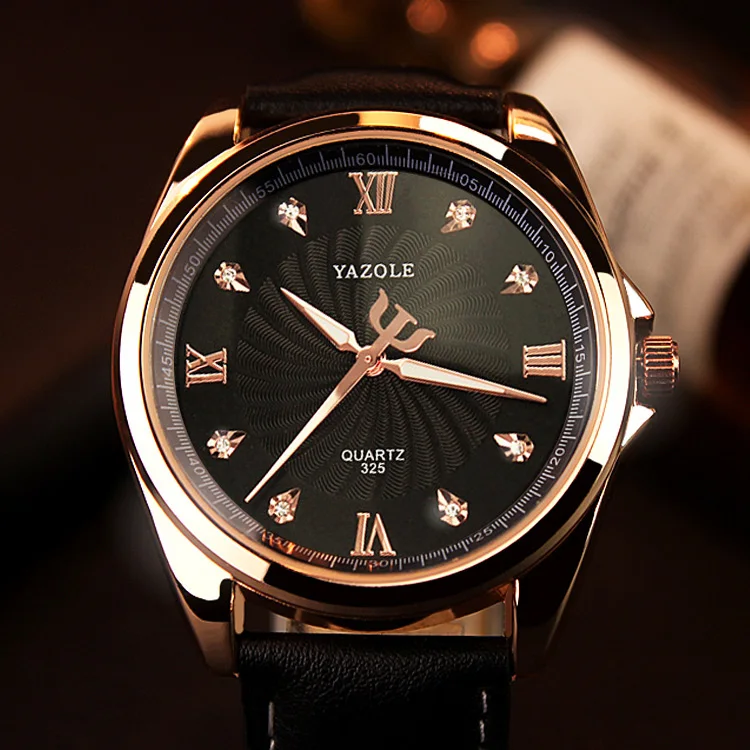 YAZOLE 2018 Quartz Perhiasan Pria Berlian Mens Jam Tangan Atas Merek