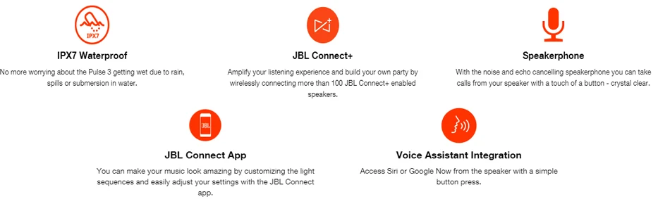 JBL Pulse3 портативный Bluetooth лайтшоу музыкальный динамик красочный голосовой помощник стерео динамик IPX7 водонепроницаемый с динамиком телефона