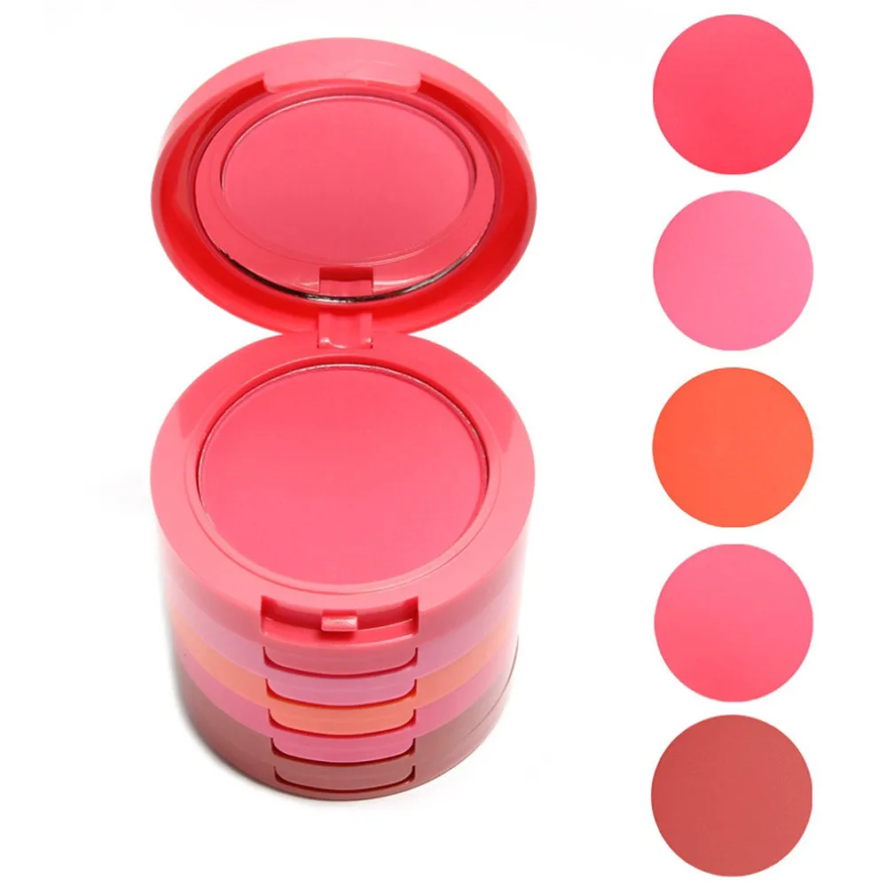 

Music Flower 5 color Brusher Palette 5 in 1 Blush Blusher Makeup Baked Cheek Color mineral Face blusher
