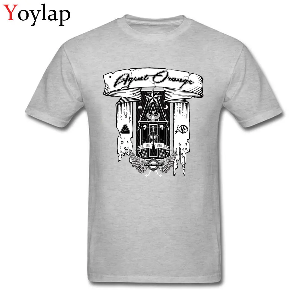 Prevalent Leisure Tops Shirt O-Neck Summer Fall 100% Cotton Fabric Short Sleeve T-Shirt for Adult Tarot Print Sweatshirts grey