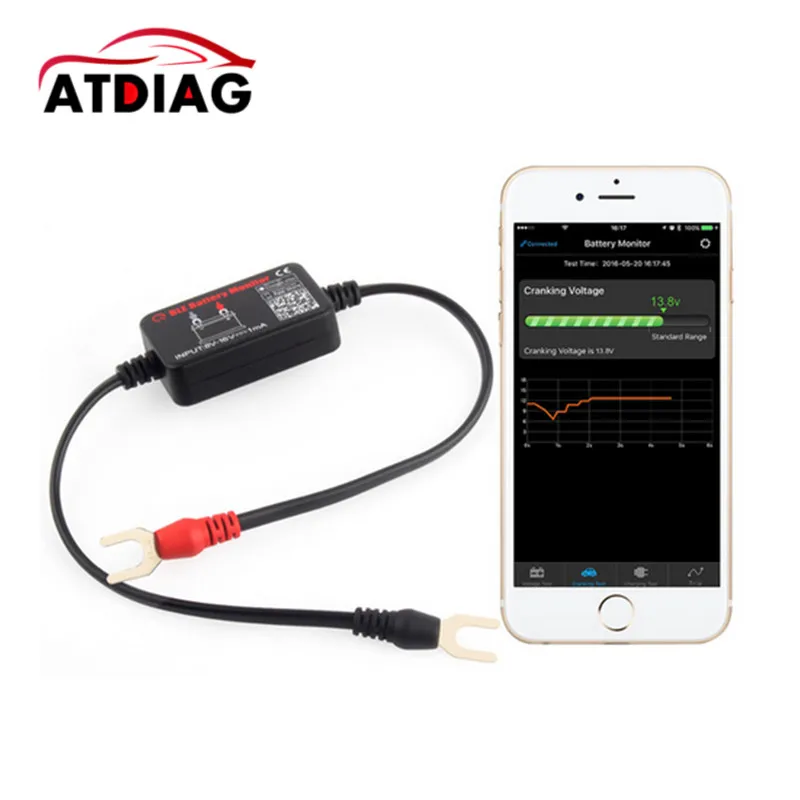 12V Bluetooth 4 0 BM2 font b Battery b font monitor Tester Diagnostic Tool for Android