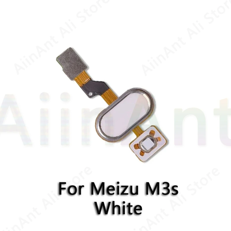 Домашний ключ, Кнопка возврата отпечатков пальцев, сенсорный ID сенсор, гибкий кабель для Meizu M3 Note M3s, шлейф отпечатков пальцев - Цвет: M3s White