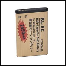 O dużej pojemności złoty BL-5C bateria do telefonu Nokia 2610 1100 1110 1112 1116 6230 6630 N70 N71 N72 N91 E60 baterii 5C BL5C