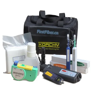 Billige FirstFiber Kit Fibra Optica 10 In 1 Deluxe Fiber Optic Cleaning Kit, FF-4750