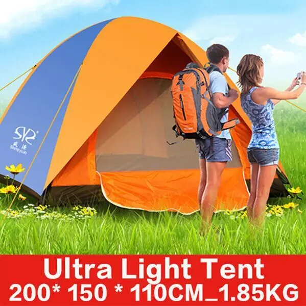 

DHL free shipping Double Layer out Doors 2 Person waterproof Windproof Hiking Backpacking Outdoor Camping Tent 1.85KG