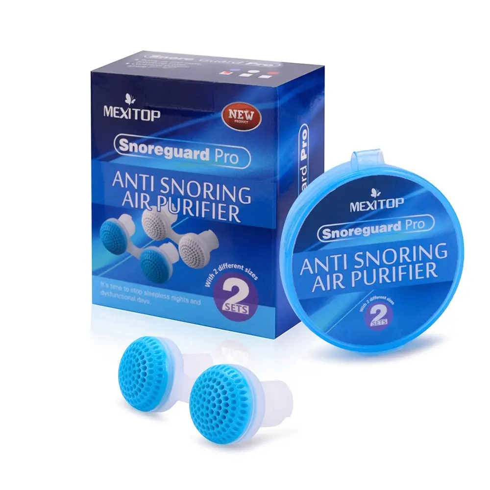 2in1 Mini Soft Silicone Anti Snoring Nose Clip & Air Purifier Relieve Snore Breathing Apparatus stop anti devices sleeping aid