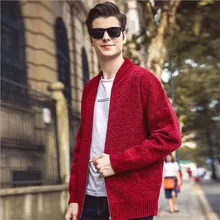 Мужской свитер кардиган осень зима куртка теплая кашемировая молния флис модные кардиганы мужские свитера из шенили пальто