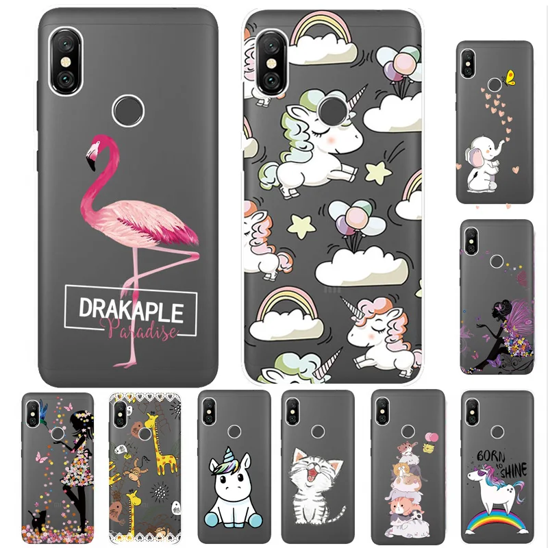 Прозрачный тонкий мягкий чехол с рисунком для Xiaomi Redmi Note 7 6A 4X 4A 6 Pro Mi 8 Lite A1 A2 Mix 2S 5
