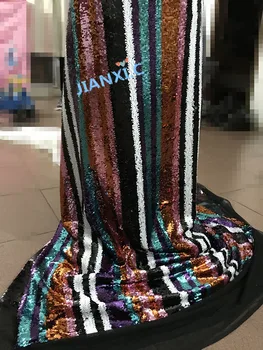 

hot selling David-11312 embroidered lace fabric for party dress high quality French lace with sequins