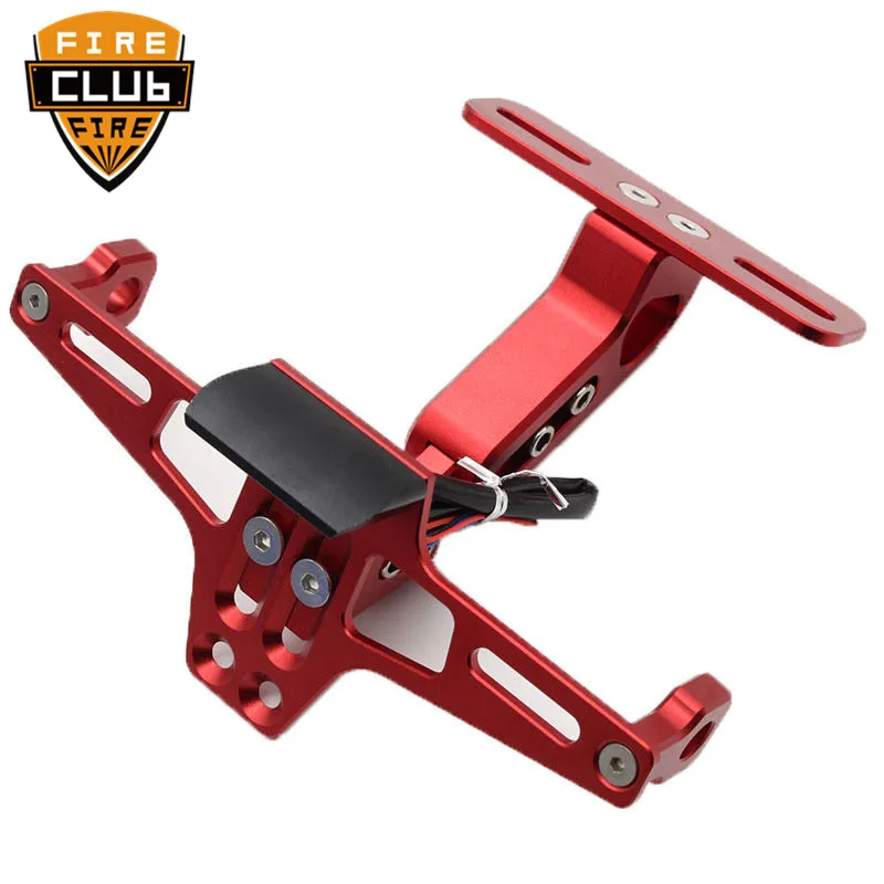 

Universal CNC Motorcycle Adjustable Angle Aluminum License Number Plate Frame Holder Bracket For Honda 599 For HORNET CBR 600