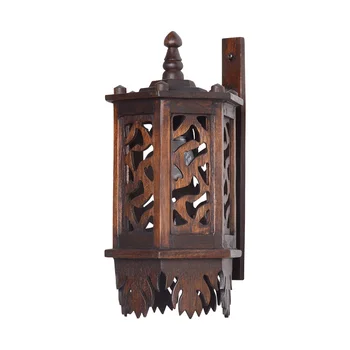 

Southeast Asian style solid wood hand-carved retro teak wall lamp corridor corridor wall lamp model room decoration wall lamp