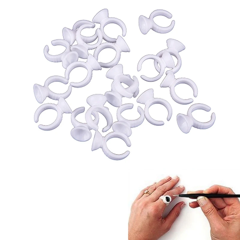

20pcs Permanent Makeup Easy Ring Ink Holders Caps Without Separated Caps Holder #43369