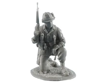1/35 масштаб неокрашенные полимерные фигурки США 25 й дивизии стрелы на коленях с M 16
