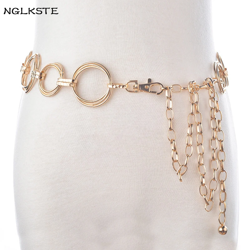 European American style women metal waist chain women&#39;s wear belt fashion designer with skirt ...