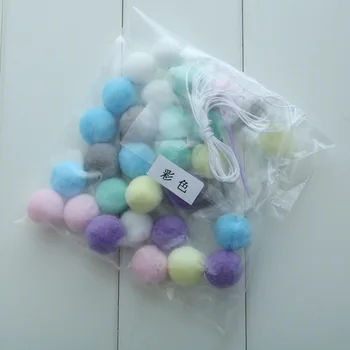replay&sons 30pcs 2cm Wool Felt Beads Children Handmade