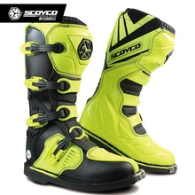 new SCOYCO MBM001 Off-road racing boots motorcycle boots Motocross Motorbike riding long knee high Shoes heavy protective gear