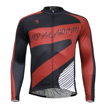

ILPALADINO Black And Red Cycling Clothing Jerseys Mens Full Zipper Spring And Autumn Long Sleeve Sports Clothes Cycling Wear