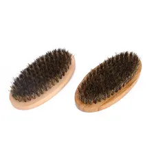 Мужская зубная щетина Борода Усы масляная щетка Военная круглая деревянная расческа с ручкой 11 см